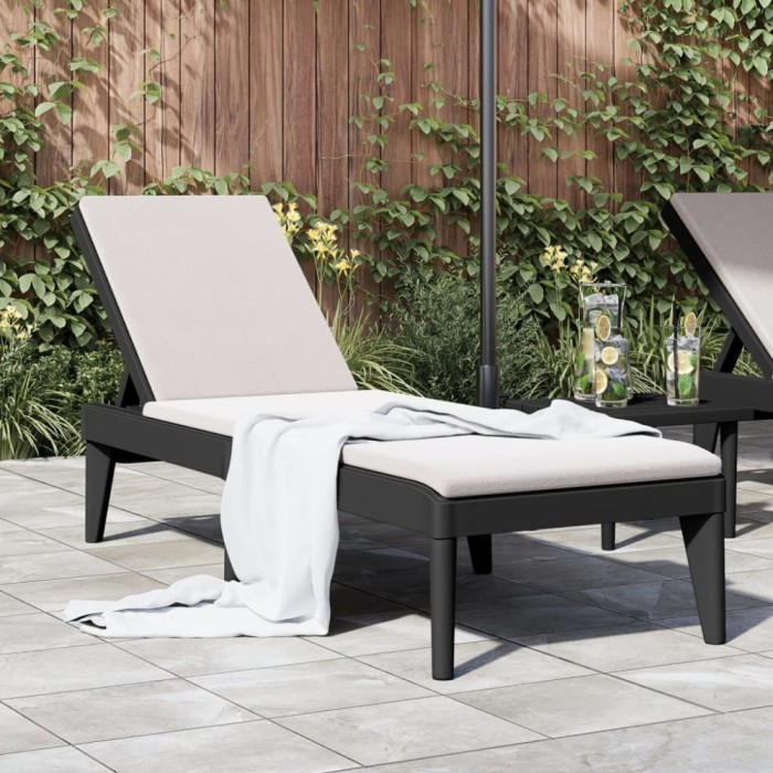 Gossi sezlong, antracit, 186x60x29 cm, pp