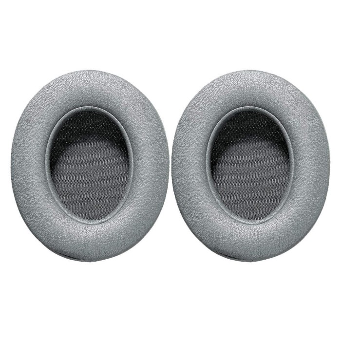 Set 2 bureti Edman pentru casti Beats Studio 3, Studio 2.0 cu fir/Wireless, Over-Ear, Piele ecologica, Gri
