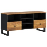Comoda TV, 100x33x46 cm, lemn masiv de mango si lemn compozit