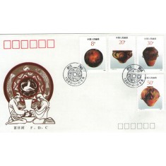China 1990 - Ceramică, serie pe FDC