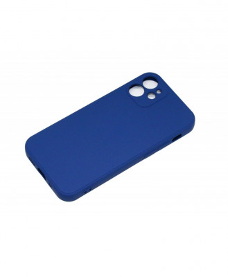 Husa Silicone Case Apple iPhone 12 Albastra foto