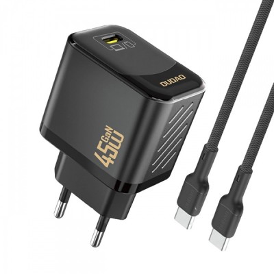 Incarcator Retea Cu Cablu USB-C Dudao A28C, 45W, 3A, 1 x USB-C, Negru foto