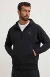 Adidas bluza barbati, culoarea negru, cu glugă, neted, IN5089