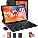 Cumpara ieftin Tableta Doogee U11, VIP, Negru, 11 HD IPS 90Hz, 16GB RAM (4GB + 12GB extensibili), 128GB ROM, 13MP + 5MP, Android 16, Unisoc T606, 8580mAh, 10W, Deblo