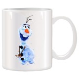 Cana alba personalizata Omul de zapada Olaf Disney Frozen, INOVATIX&reg;. 330ml, Oem