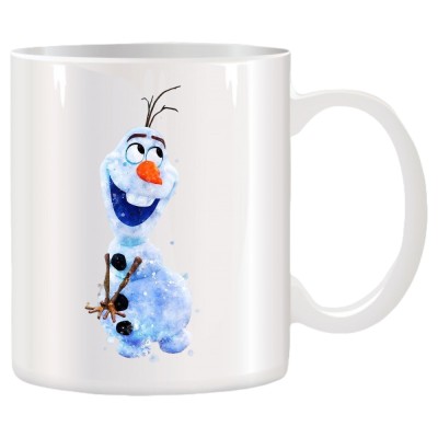 Cana alba personalizata Omul de zapada Olaf Disney Frozen, INOVATIX&amp;reg;. 330ml foto