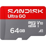 Card Memorie microSDXC SanDisk Ultra GO Android A1, 64Gb, Clasa 10 / UHS-1 U1 SDSQUGN-064G-GN6MN