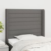 VidaXL Tăblie de pat cu aripioare gri &icirc;nchis 83x16x118/128 cm textil 3119695