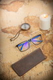 Toc Etui ochelari soare vedere din piele naturala, Handmade, lucrat si cusut manual, Mark, Maro, Produs in Romania