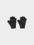 Mănuși de bicicletă unisex cu inserții din gel - negre, 4F Sportswear