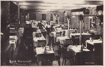 CP Timisoara Restaurant Lloyd taverna imagine din interior ND (1930) foto