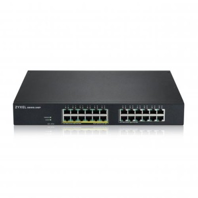 ZYXEL | GS1915-24EP-EU0101F | GS1915-24EP | Switch | Smart Managed | Layer 2 | POE | Rackmount | Porturi 12 Gigabit POE, 12 Gigabit | 130 W | Fanless foto