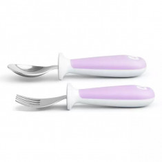 Set furculita si lingurita Munchkin pentru copii Raise 12L+ light purple