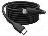Cablu USB 2.0 DIGITUS USB-C 0,5m 60W negru nichelat