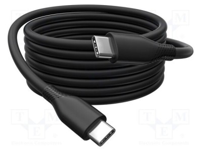 Cablu USB 2.0 DIGITUS USB-C 0,5m 60W negru nichelat foto