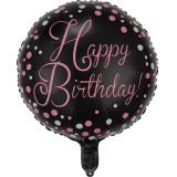 Balon din folie metalizata, flippy, figurine, model 2, happy birthday, tematica aniversare, 45 cm, ambalaj individual, pai inclus, umflare cu aer sau