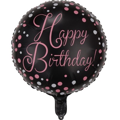 Balon din folie metalizata, flippy, figurine, model 2, happy birthday, tematica aniversare, 45 cm, ambalaj individual, pai inclus, umflare cu aer sau foto