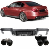 Conversie difuzor spate + tevi de esapament din carbon potrivite pentru BMW F10 F11 520 523 525 528 530 Performance AutoTuning
