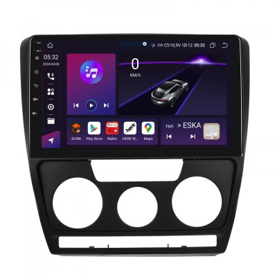 Navigatie Android Dedicata Skoda Octavia 2 (2004 - 2013), 10Inch, 8Gb Ram, 128Gb Stocare, Bluetooth, WiFi, Carplay foto