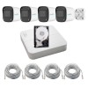 Sistem supraveghere complet IP Uniarch, 8 camere 2MP Full HD, Microfon, IR 30m, Pentru exterior, Vizualizare de pe mobil, NVR 8 canale, Accesorii mont, Rovision