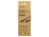 Cablu DisplayPort 1.4 HDCP 2.2 Textil 2m Negru