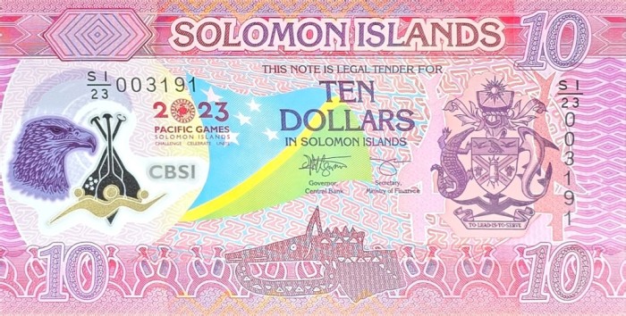 10 Dollars Solomon Island UNC