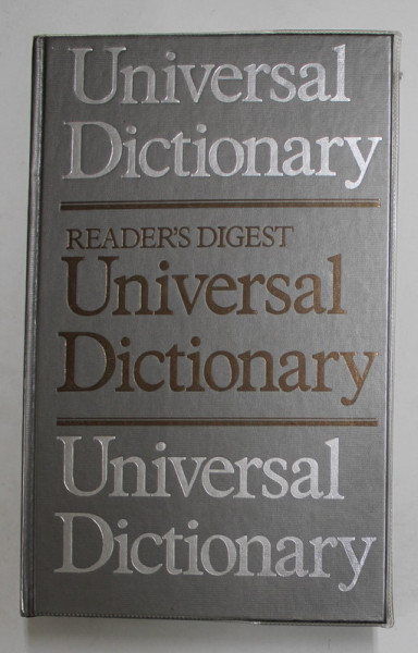 READER &#039;S DIGEST - UNIVERSAL DICTIONARY , 1993 , TIPARITA PE HARTIE DE BIBLIE