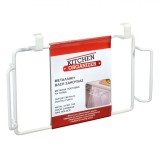 Suport metalic pentru punga de gunoi Shopiens&reg;, de culoare alba, prindere pe usa dulap, 27 x 16 cm
