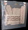 Set Halat Baie + 2 Prosoape Silico: Halat M-L, Prosop 50x90 cm, Prosop 70x140 cm
