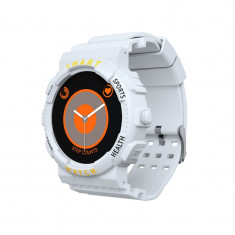 Ceas Smartwatch Techstar® Z19, 1.3 inch IPS, Monitorizare Temperatura, Puls, Tensiune, Oximetru, Sedentarism, Bluetooth 5.0, IP65, Alb