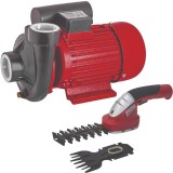 Raider RD-2DK20 + RD-GSSL02 - Pompa de suprafata pentru aplicatii mici si medii in agricultura 1500 W 20 m 500 l/min carcasa fonta monofazata + Foarfe