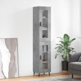 VidaXL Dulap &icirc;nalt, gri beton, 34,5x34x180 cm, lemn prelucrat