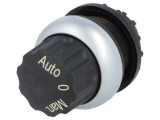 Comutator rotativ 22mm 3 poziții negru