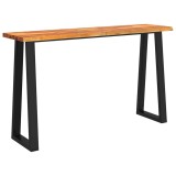 Cumpara ieftin Masa consola margini naturale, 140x40x80 cm, lemn masiv acacia