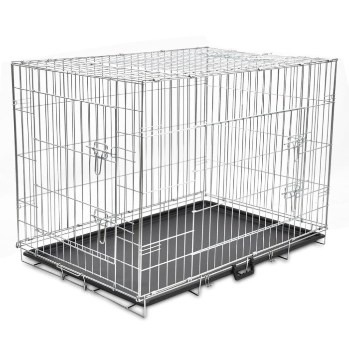 Cușcă pentru c&acirc;ini pliabilă, metal, XL