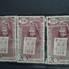 1959-500 ani Bucuresti-Vlad Tepes stampilat- L.P.481-3 seturi-Mi 1801=300E-RAR