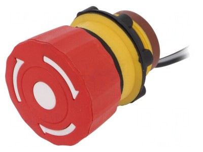 Comutator de Siguranță 22mm IP65 Roșu 2NC NO foto