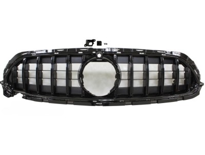Grila masca fata fata MERCEDES Clasa E (W213). 07.2020-12.2023, type GT, cu place pentru badge AVANGARDE; negru lucios; TUNING, foto