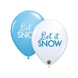 Set 6 baloane Let it Snow 30 cm