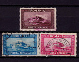 RO 1928 LP 80 &quot;C.Raiu - Posta aeriana , filigran orizontal&quot;, serie stampilata