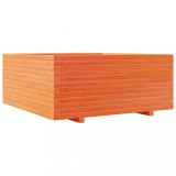 Cumpara ieftin Jardiniera gradina maro ceruit, 110x110x49,5 cm, lemn masiv pin