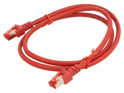 Patch cord S/FTP Cat6 Cu LSZH roșu 1m foto