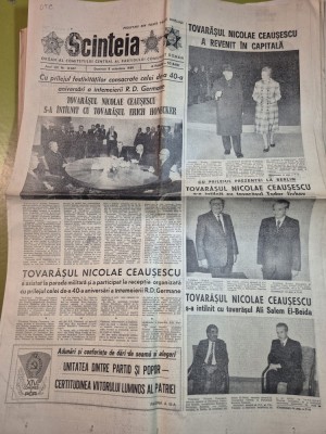ziarul scanteia 8 octombrie 1989 - ceausescu intalnire cu tudor jivcov foto