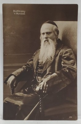 ACTORUL ROMAN BULFINSKY IN &amp;#039; MANASSE &amp;#039; , CARTE POSTALA ILUSTRATA , INCEPUTUL SEC. XX foto