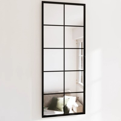 vidaXL Oglindă de perete, negru, 100x40 cm, metal 342208 foto