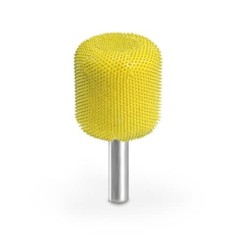 Valec Zaoblen&aacute; hrana a činn&eacute; čelo pr-25,4 mm stopka 6mm, Granulatie Saburr FINA - GALBENA