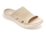 Papuci SKECHERS bej, GO WALK FLEX, din material textil
