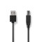 Cablu imprimanta USB 2.0 USB-A tata - USB-B tata 3m negru Nedis CCGL60101BK30