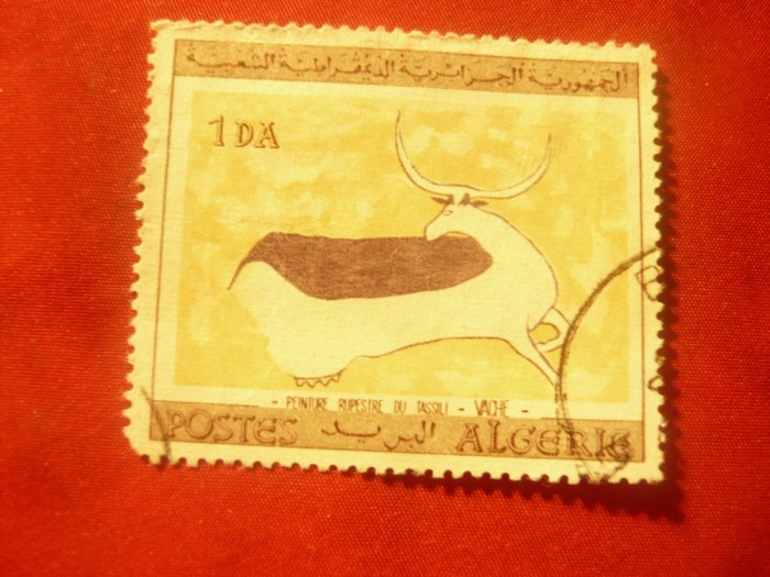 Timbru 1967 Algeria - Pictura rupestra , stampilat