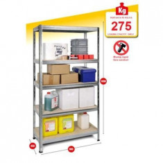 RAFT METALIC CU 5 POLITE EUROSTOCK 900x450x1800 mm (LxlxH), montaj fara suruburi, 275 kg/polita